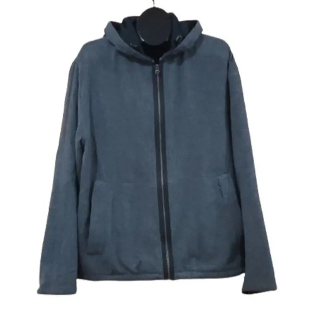 Tommy Hilfiger Vintage Grey Wool Hooded Jacket Size XL